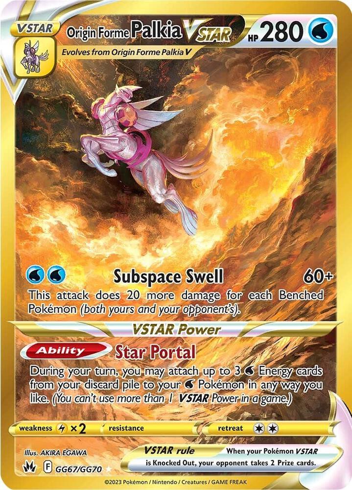 Pokemon Crown Zenith Origin Forme Palkia Vstar (Alt Art) Route 110 Cards Pokemon Crown Zenith Origin Forme Palkia Vstar (Alt Art) Route 110 Cards