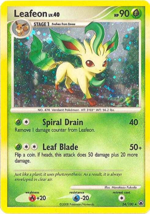 Pokemon Silver Majestic Dawn Leafeon LV.40 Deck Exclusive Holo
