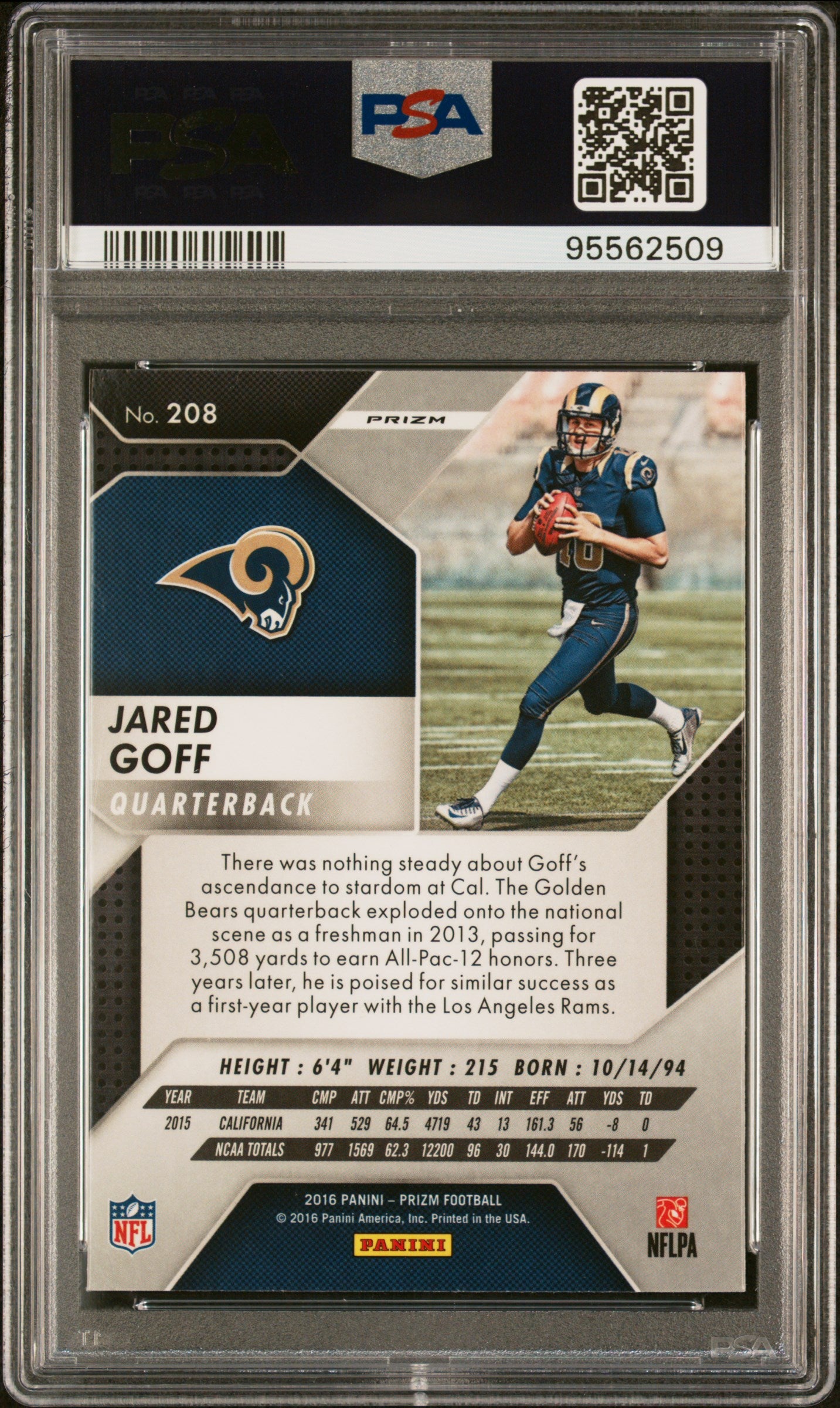 2016 Prizm Jared Goff Silver Rookie PSA 10
