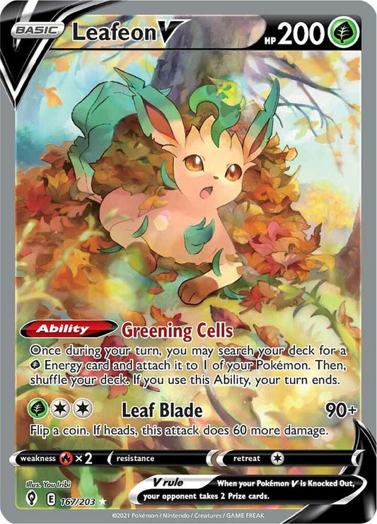Leafeon V 167/203 (Alternate Art)