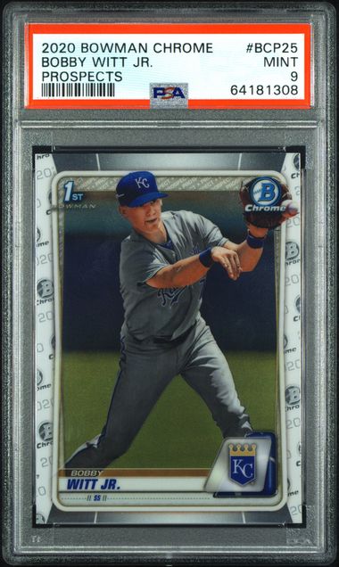 2020 Bowman Chrome 1st Bobby Witt Jr PSA 9