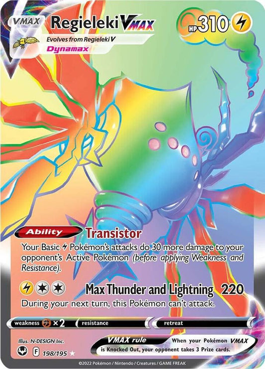 Pokemon Silver Tempest Regieleki Vmax Rainbow