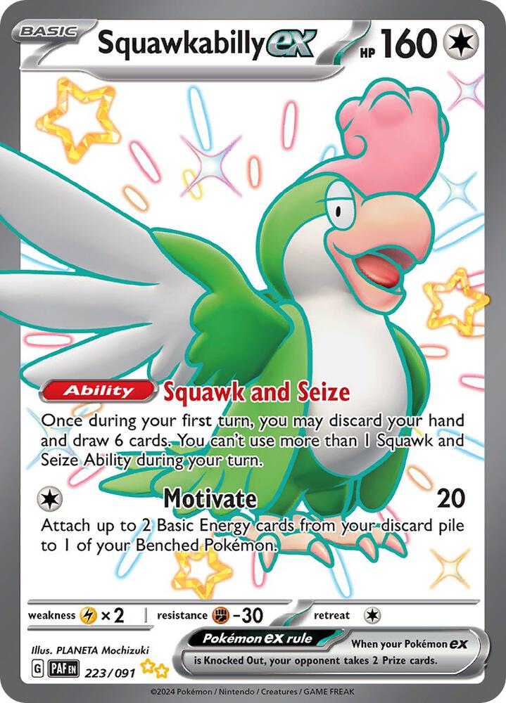 Pokemon Paldean Fates Squakabilly ex