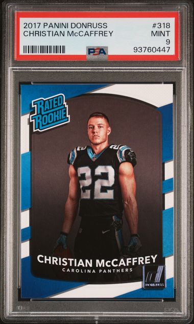 2017 Donruss Christian McCaffrey Rated Rookie PSA 9