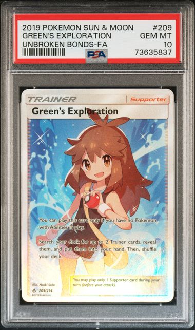 UNBROKEN BONDS #209 GREEN'S EXPLORATION UNBROKEN BONDS PSA 10
