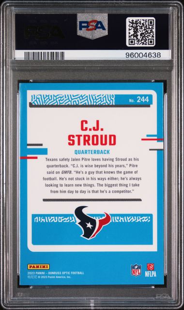 2023 Donruss Optic CJ Stroud Rated Rookie PSA 9