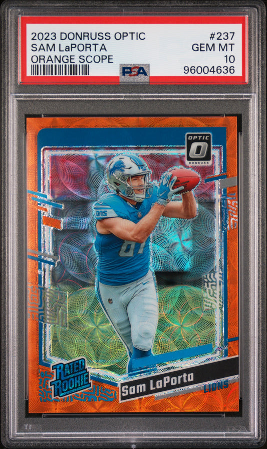 2023 Optic Orange Scope Sam LaPorta /79 PSA 10