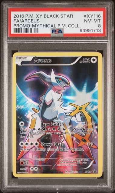 Pokemon XY Mythical Promo Arceus PSA 8